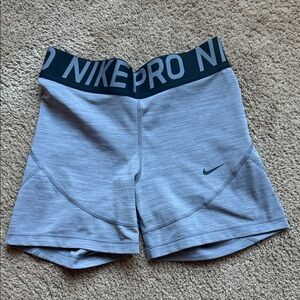 Medium Nike Pro Women's Athletic Shorts in Gray